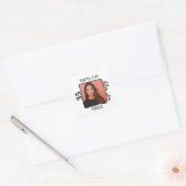 Aangepaste Foto 35e Verjaardag Party Sprinkles Vierkante Sticker (Envelop)