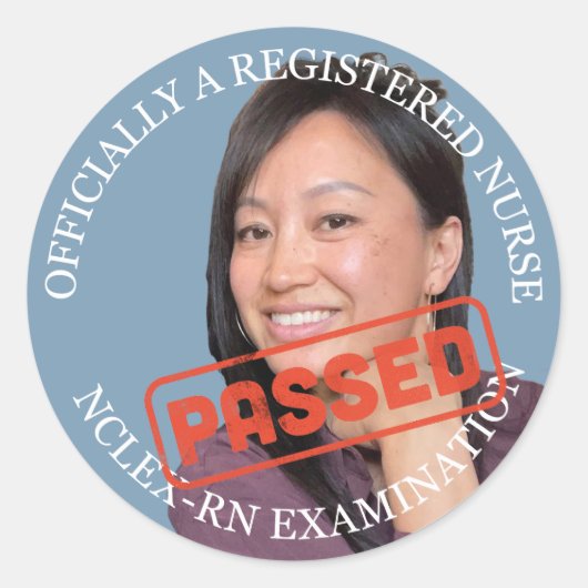 Aangepaste foto 3 inch grote verpleegkundige Stick Ronde Sticker (Voorkant)