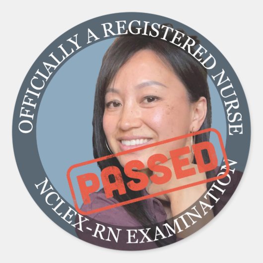 Aangepaste foto 3 inch grote verpleegkundige Stick Ronde Sticker (Voorkant)
