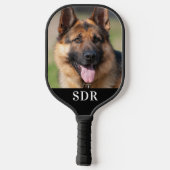 Aangepaste foto 3 Initiaal monogram aangepast Pickleball Paddle (Achterkant)