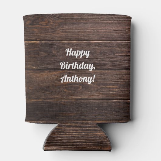 Aangepaste foto 40e verjaardag Rustic Modern Blikjeskoeler (Achterkant)