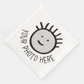 Aangepaste foto 50 DINNER PAPER NAPKINS Sjabloon Servet (Hoek)