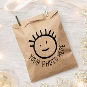 Aangepaste foto 50 x KRAFT FAVOR BAGS Blank Sjablo Bedankzakje (Geknipt)