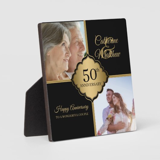 Aangepaste foto 50e Jubileum Plaque Fotoplaat (Voorkant)