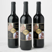 Aangepaste foto 50e Jubileum Wijn Etiket (Flessen)