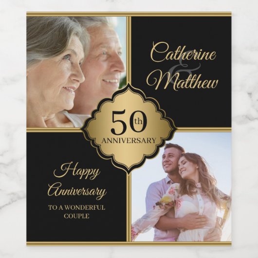 Aangepaste foto 50e Jubileum Wijn Etiket (Enkel label)