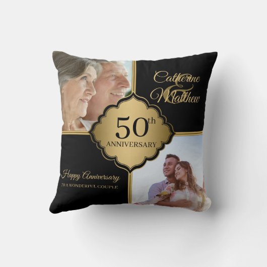 Aangepaste foto 50ste verjaardag  kussen (Achterkant)