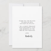 Aangepaste foto 60ste verjaardagsfeest zwart scrip bedankkaart (Achterkant)