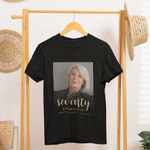 Aangepaste foto 70 en fantastisch verjaardagsfeest t-shirt
