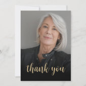 Aangepaste foto 70e verjaardagsfeestje bedankkaart (Voorkant)