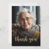 Aangepaste foto 80e verjaardagsfeestje bedankkaart (Voorkant)