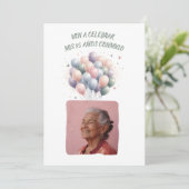 Aangepaste foto 85 jaar kaart (Staand voorkant)