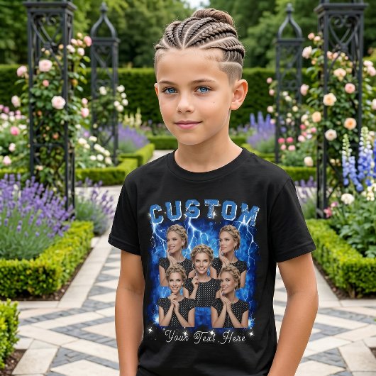 Aangepaste foto 90's Bootleg Rap Tri-Blend Shirt