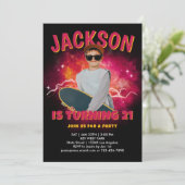 Aangepaste foto 90s retro bootleg verjaardagsfeest kaart (Staand voorkant)