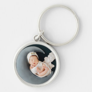 Aangepaste foto-aandenken kostbare baby sleutelhanger
