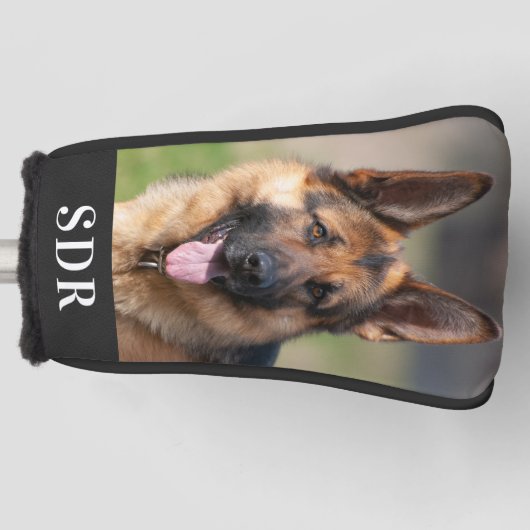 Aangepaste foto Aangepast 3 Initiaal monogram plaa Golfheadcover (Voorkant)