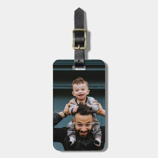 Aangepaste foto aangepast bagagelabel (Voorkant verticaal)