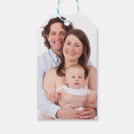 Aangepaste foto aangepast cadeaulabel (Achterkant)