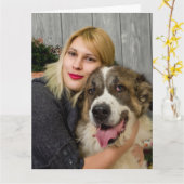 Aangepaste foto aangepast dubbel Afbeelding Kaart (Gele Bloem)