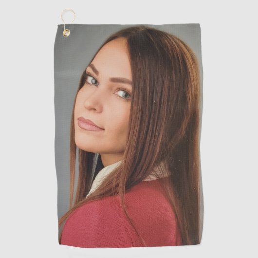 Aangepaste foto aangepast golfhanddoek (Voorkant)