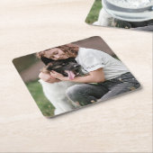 Aangepaste foto aangepast kartonnen onderzetters (Schuin)