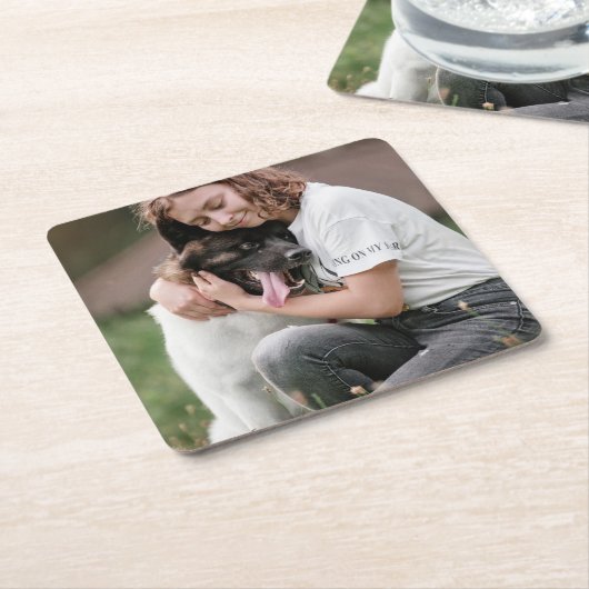 Aangepaste foto aangepast kartonnen onderzetters (Schuin)