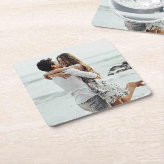 Aangepaste foto aangepast kartonnen onderzetters (Schuin)