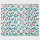 Aangepaste foto Aangepast Logo Kat Lover Pet Cadeaupapier (Vlak)