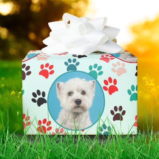 Aangepaste foto Aangepast Logo Kat Lover Pet Cadeaupapier