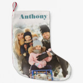Aangepaste foto aangepast met naam kleine kerstsok (Voorkant)