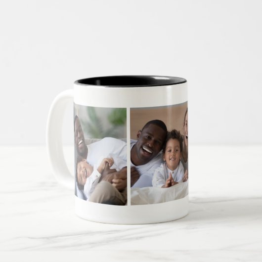 Aangepaste foto aangepast microgram tweekleurige koffiemok (Voorkant links)