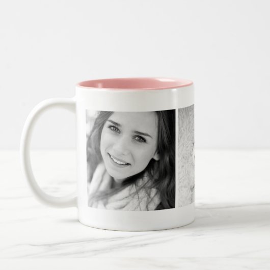 Aangepaste foto aangepast microgram tweekleurige koffiemok (Links)