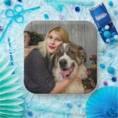 Aangepaste foto Aangepast Modern Papieren Bordje (Feest)