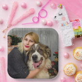 Aangepaste foto Aangepast Modern Papieren Bordje (Feest)