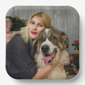 Aangepaste foto Aangepast Modern Papieren Bordje (Voorkant)