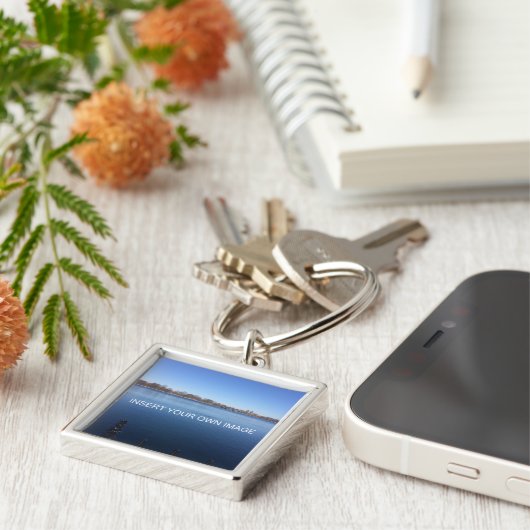 Aangepaste foto aangepast sleutelhanger (Zijkant)