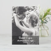 Aangepaste foto Aangepast stijlvol Romantisch huwe Bedankkaart (Staand voorkant)