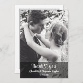 Aangepaste foto Aangepast stijlvol Romantisch huwe Bedankkaart (Voorkant / Achterkant)