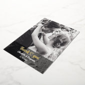 Aangepaste foto Aangepast stijlvol Romantisch huwe Folie Uitnodiging (Gedraaid)