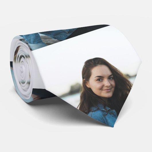 Aangepaste foto aangepast stropdas (Opgerold)