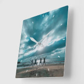 Aangepaste foto aangepast vierkante klok (Hoek)