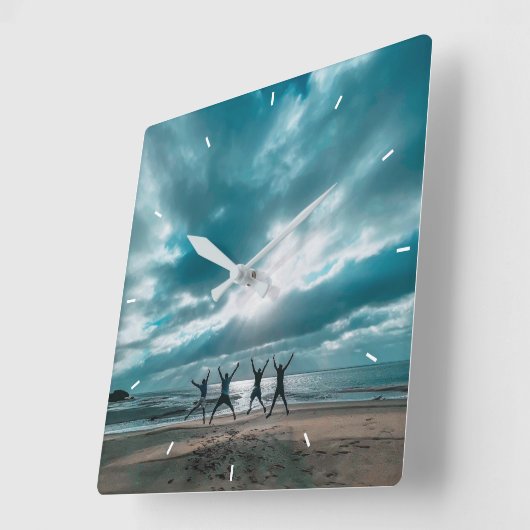 Aangepaste foto aangepast vierkante klok (Hoek)