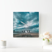 Aangepaste foto aangepast vierkante klok (Huis)