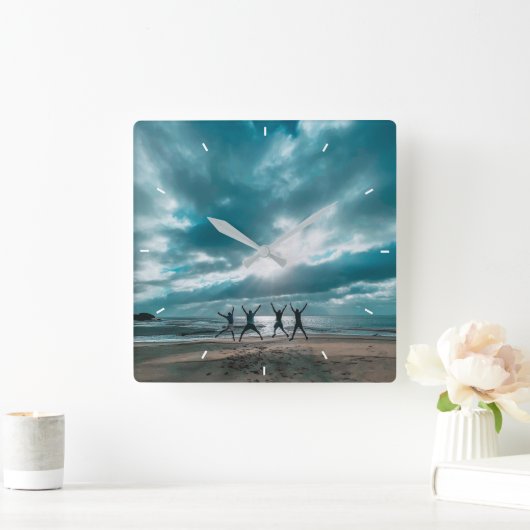 Aangepaste foto aangepast vierkante klok (Huis)