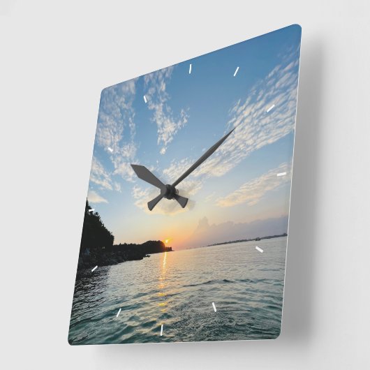 Aangepaste foto aangepast vierkante klok (Hoek)