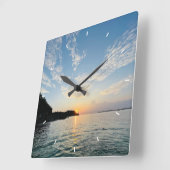 Aangepaste foto aangepast vierkante klok (Hoek)