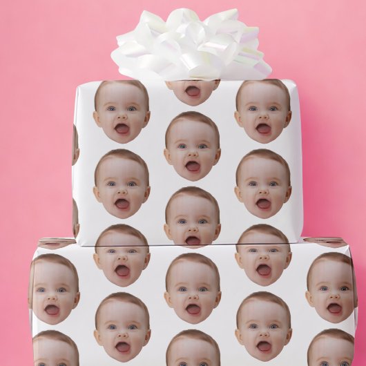 Aangepaste foto, Aangepaste foto gezicht Cadeaupapier