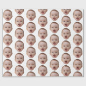 Aangepaste foto, Aangepaste foto gezicht Cadeaupapier (Vlak)