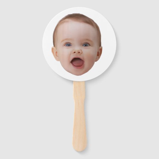 Aangepaste foto, Aangepaste foto gezicht Handwaaier (Achterkant)