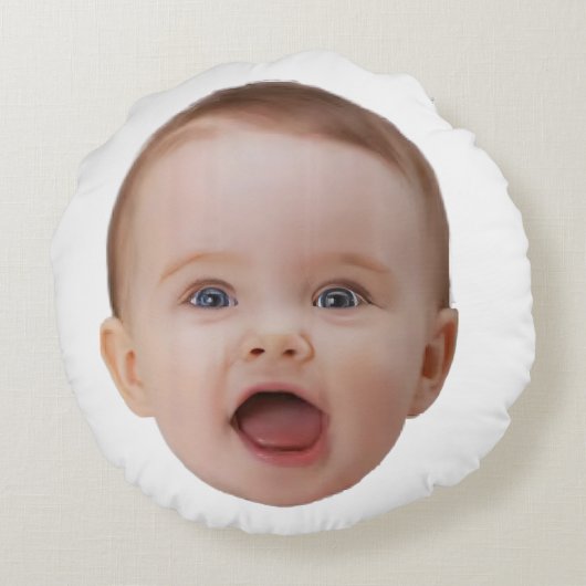 Aangepaste foto, Aangepaste foto gezicht Rond Kussen (Achterkant)